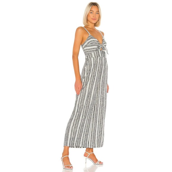 Splendid Luau Jumpsuit in Navy & Off White StripeS - Picture 1 of 6